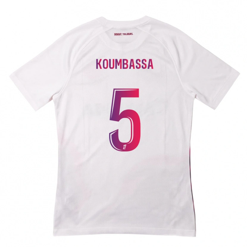 Danxen Heren Seny Koumbassa #5 Wit Roze Paars Uitshirt Uittenue 2026/27 T-Shirt België