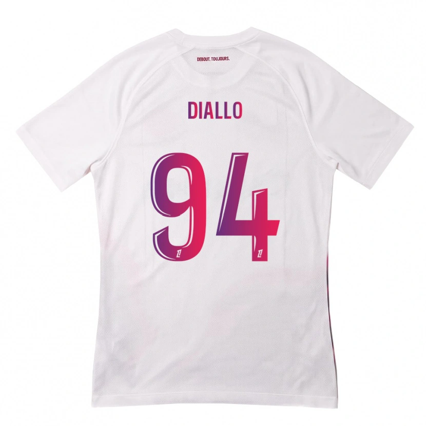 Danxen Heren Ismaïl Diallo #94 Wit Roze Paars Uitshirt Uittenue 2026/27 T-Shirt België