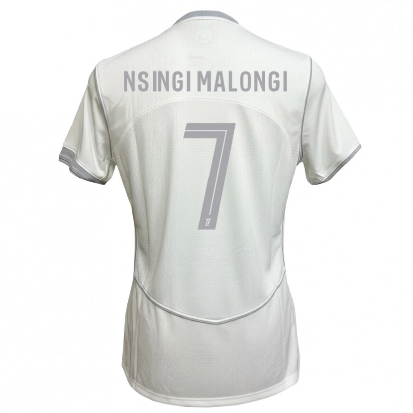 Danxen Heren Rodrigue Nsingi Malongi #7 Wit Grijs Uitshirt Uittenue 2026/27 T-Shirt België