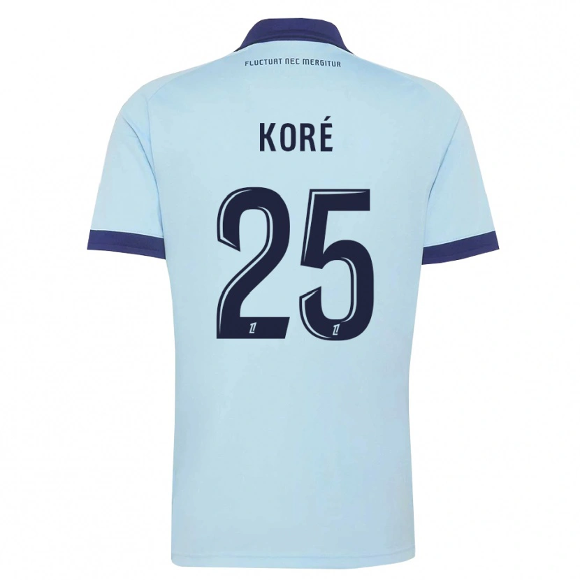 Danxen Heren Yoan Koré #25 Centaurieblauw Zwart Uitshirt Uittenue 2026/27 T-Shirt België