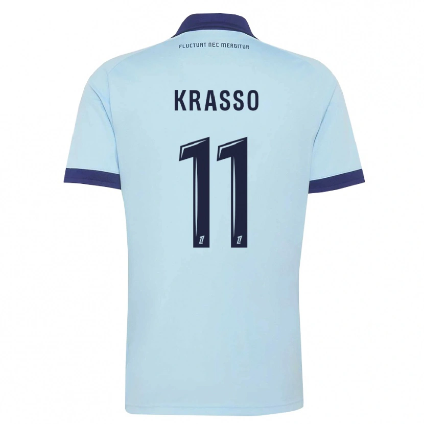 Danxen Heren Jean-Philippe Krasso #11 Centaurieblauw Zwart Uitshirt Uittenue 2026/27 T-Shirt België