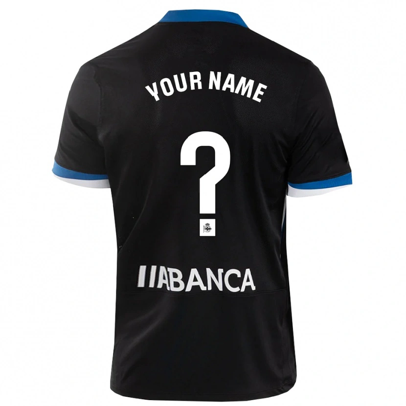 Danxen Heren Uw Naam #0 Zwart Blauw Wit Uitshirt Uittenue 2026/27 T-Shirt België