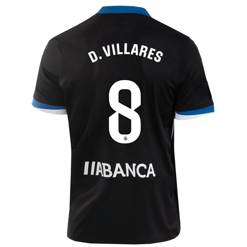 Danxen Heren Diego Villares #8 Zwart Blauw Wit Uitshirt Uittenue 2026/27 T-Shirt België