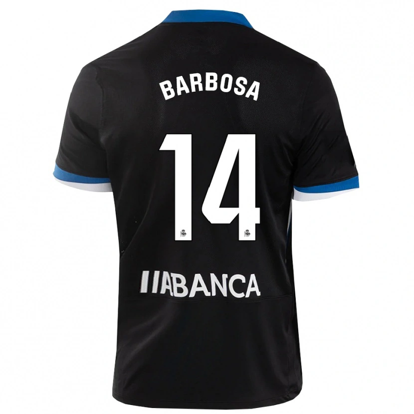 Danxen Heren Justino Barbosa #14 Zwart Blauw Wit Uitshirt Uittenue 2026/27 T-Shirt België
