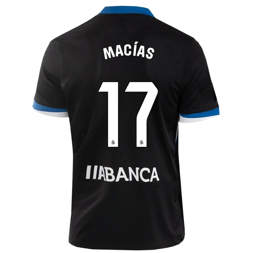 Danxen Heren Luisao Macías #17 Zwart Blauw Wit Uitshirt Uittenue 2026/27 T-Shirt België