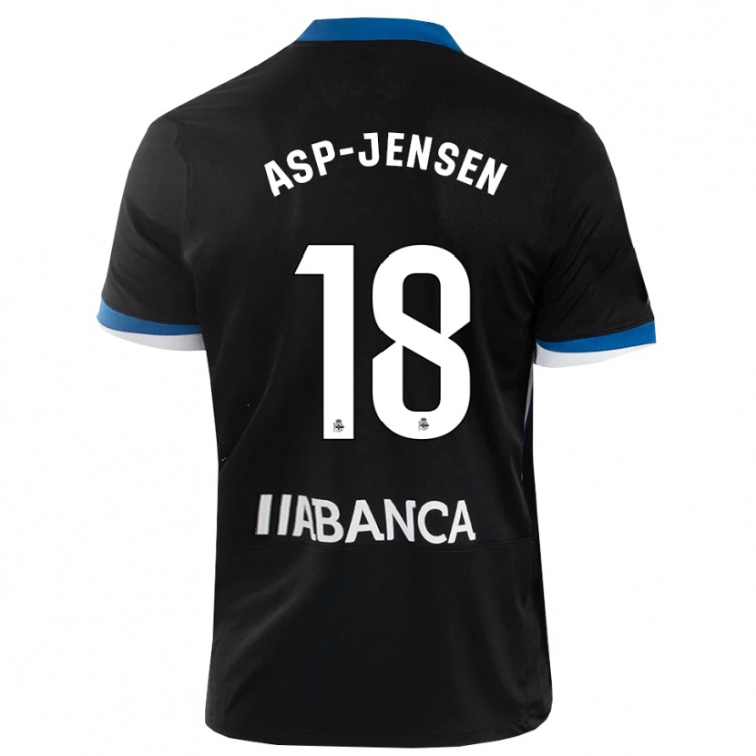 Danxen Heren Jonathan Asp Jensen #18 Zwart Blauw Wit Uitshirt Uittenue 2026/27 T-Shirt België