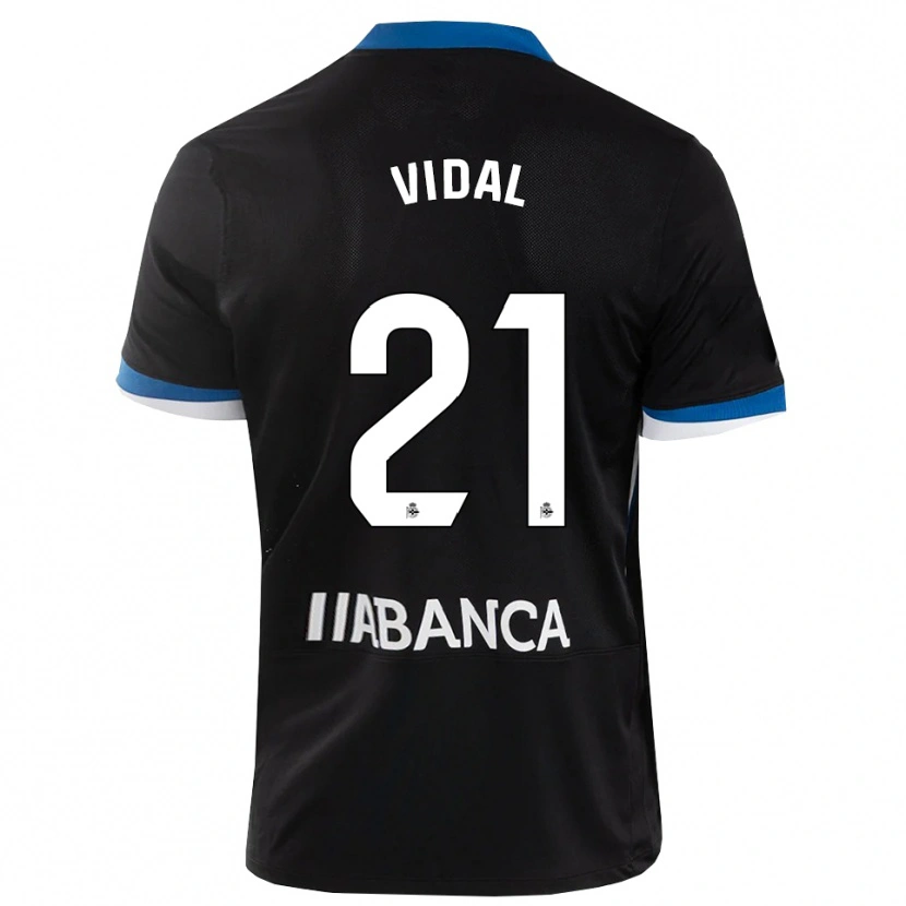 Danxen Heren Iker Vidal #21 Zwart Blauw Wit Uitshirt Uittenue 2026/27 T-Shirt België