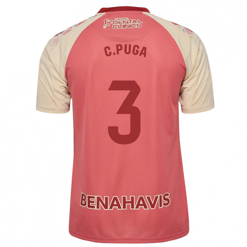 Danxen Heren Carlos Puga #3 Lichtroze Rood Blauw Uitshirt Uittenue 2026/27 T-Shirt België