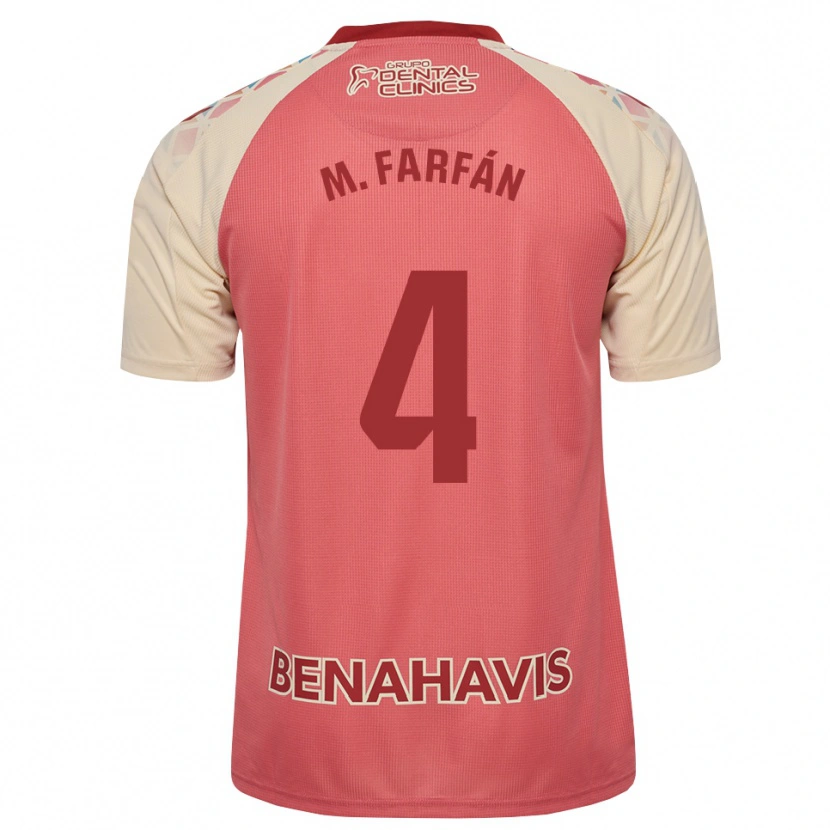 Danxen Heren María Farfán #4 Lichtroze Rood Blauw Uitshirt Uittenue 2026/27 T-Shirt België
