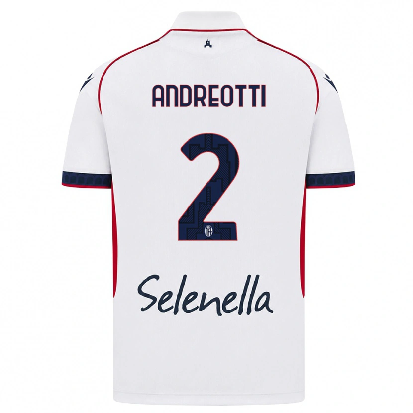 Danxen Heren Matteo Andreotti #2 Wit Rood Koninklijk Blauw Uitshirt Uittenue 2026/27 T-Shirt België