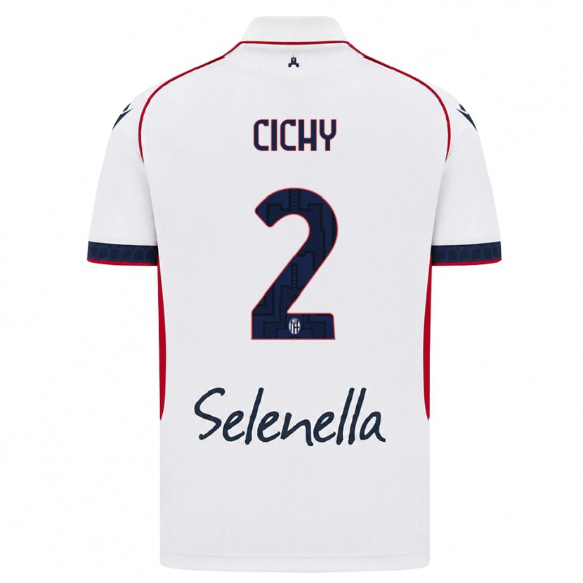 Danxen Heren Natan Cichy #2 Wit Rood Koninklijk Blauw Uitshirt Uittenue 2026/27 T-Shirt België