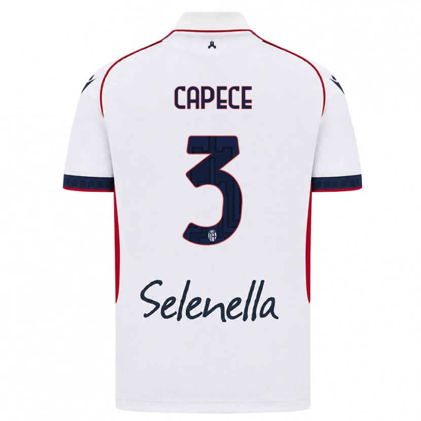 Danxen Heren Matteo Capece #3 Wit Rood Koninklijk Blauw Uitshirt Uittenue 2026/27 T-Shirt België