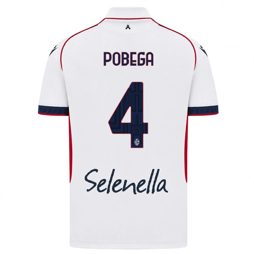 Danxen Heren Tommaso Pobega #4 Wit Rood Koninklijk Blauw Uitshirt Uittenue 2026/27 T-Shirt België