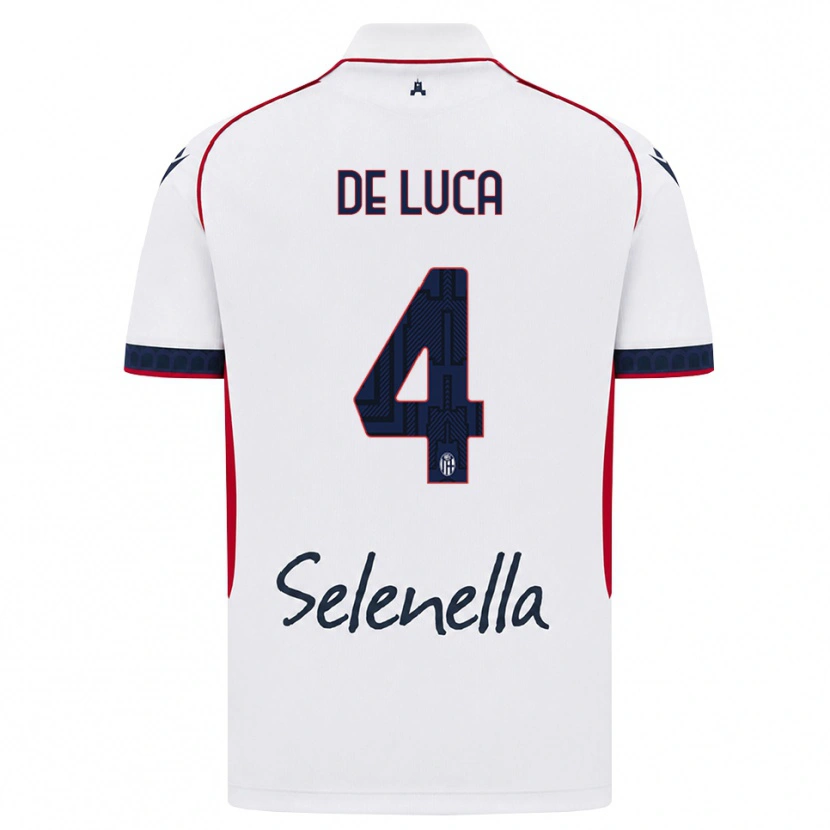 Danxen Heren Alessandro De Luca #4 Wit Rood Koninklijk Blauw Uitshirt Uittenue 2026/27 T-Shirt België