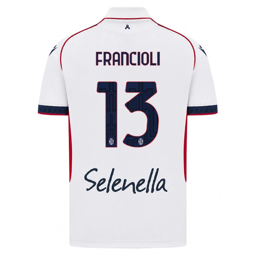 Danxen Heren Diego Francioli #13 Wit Rood Koninklijk Blauw Uitshirt Uittenue 2026/27 T-Shirt België