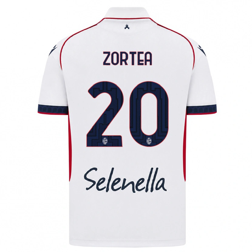 Danxen Heren Nadir Zortea #20 Wit Rood Koninklijk Blauw Uitshirt Uittenue 2026/27 T-Shirt België