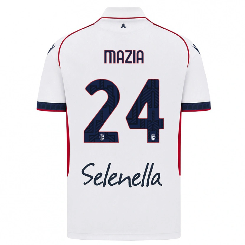 Danxen Heren Andrea Mazia #24 Wit Rood Koninklijk Blauw Uitshirt Uittenue 2026/27 T-Shirt België