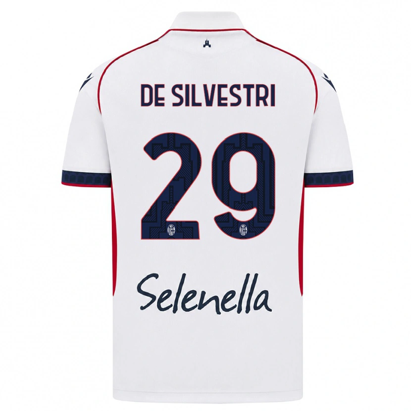 Danxen Heren Lorenzo De Silvestri #29 Wit Rood Koninklijk Blauw Uitshirt Uittenue 2026/27 T-Shirt België