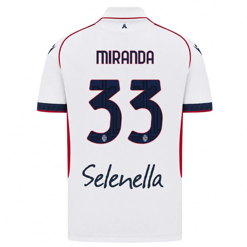 Danxen Heren Juan Miranda #33 Wit Rood Koninklijk Blauw Uitshirt Uittenue 2026/27 T-Shirt België