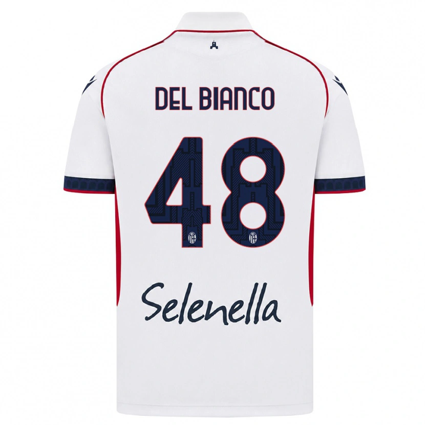 Danxen Heren Riccardo Del Bianco #48 Wit Rood Koninklijk Blauw Uitshirt Uittenue 2026/27 T-Shirt België