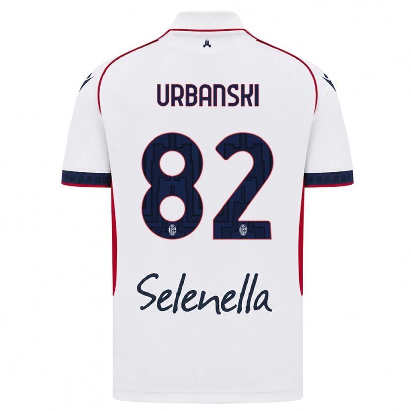 Danxen Heren Kacper Urbanski #82 Wit Rood Koninklijk Blauw Uitshirt Uittenue 2026/27 T-Shirt België