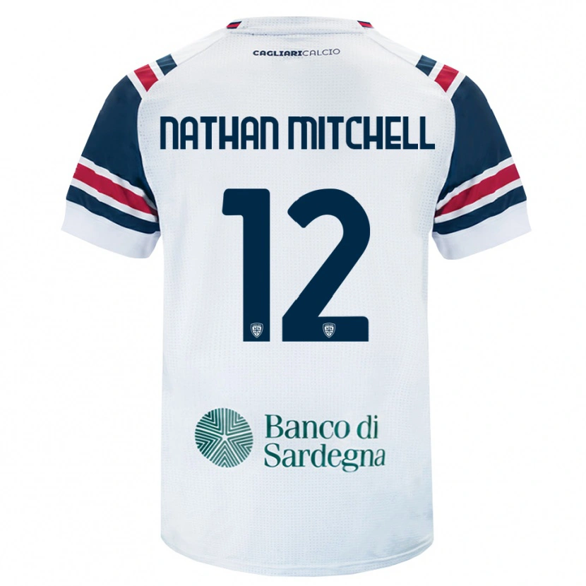 Danxen Heren Anton Nathan Mitchell #12 Wit Rood Groen Uitshirt Uittenue 2026/27 T-Shirt België