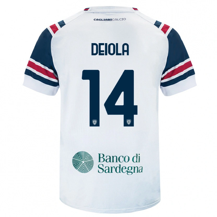 Danxen Heren Alessandro Deiola #14 Wit Rood Groen Uitshirt Uittenue 2026/27 T-Shirt België