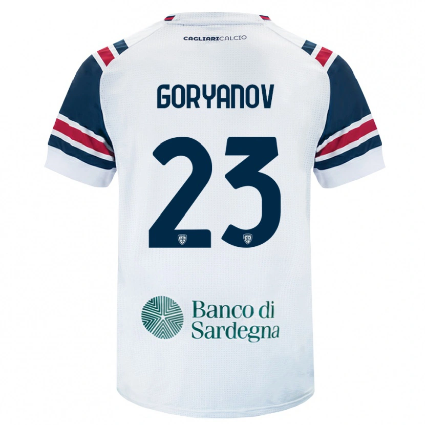 Danxen Heren Kristiyan Goryanov #23 Wit Rood Groen Uitshirt Uittenue 2026/27 T-Shirt België