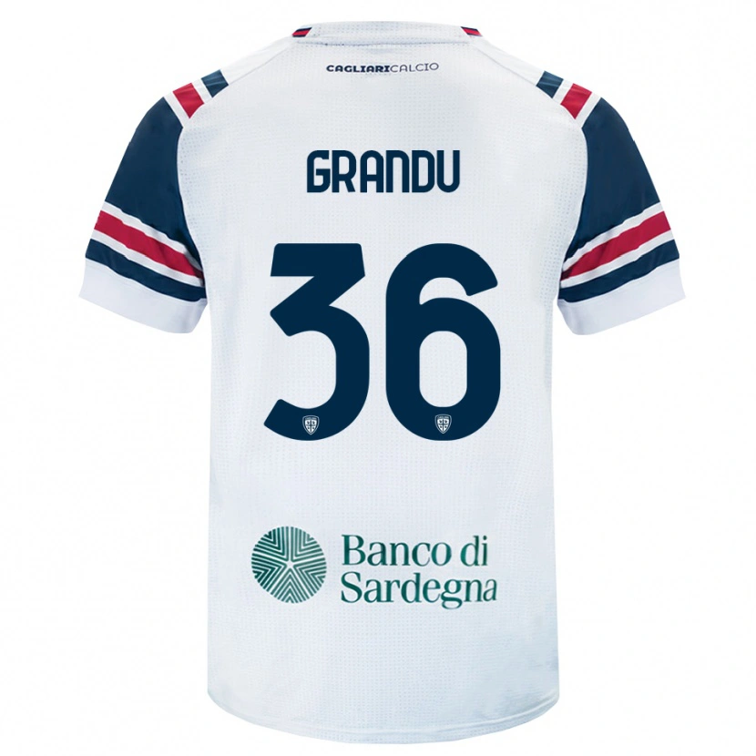 Danxen Heren Nicola Grandu #36 Wit Rood Groen Uitshirt Uittenue 2026/27 T-Shirt België