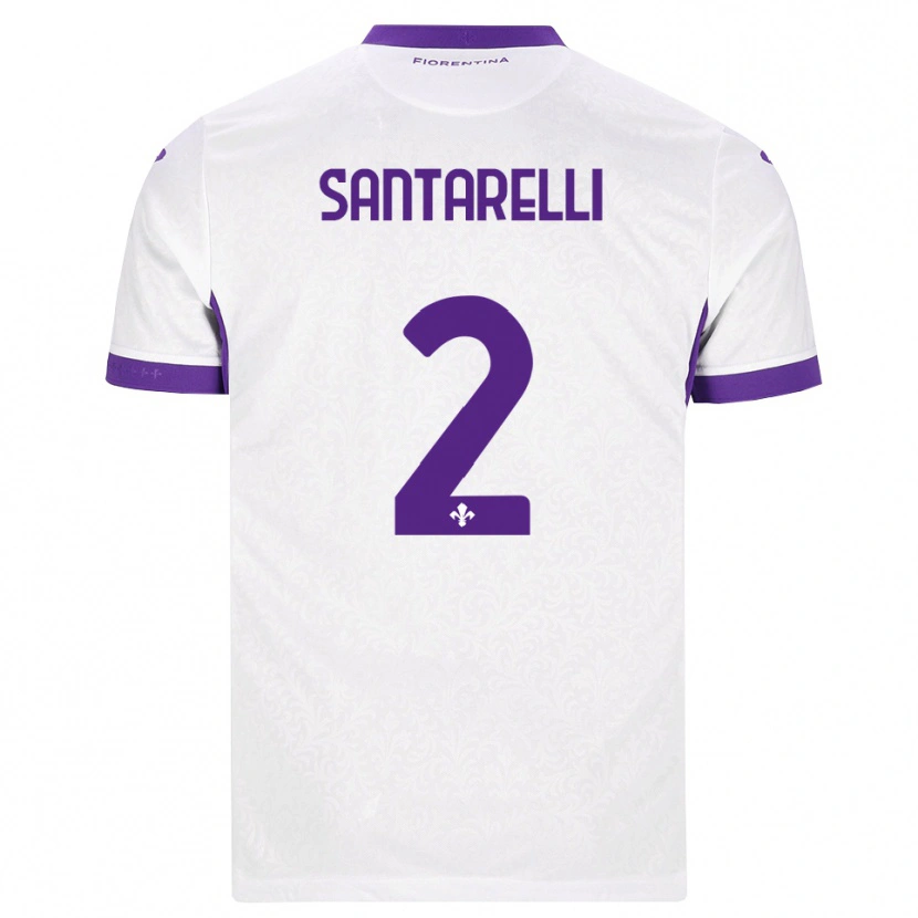 Danxen Heren Andrea Santarelli #2 Wit Paars Uitshirt Uittenue 2026/27 T-Shirt België