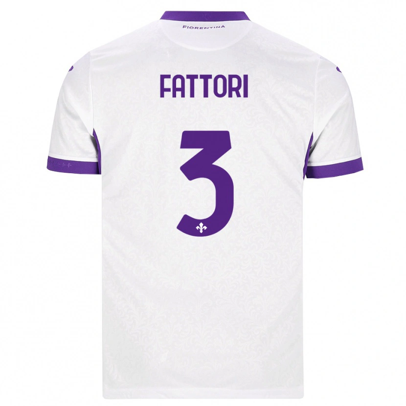 Danxen Heren Filippo Fattori #3 Wit Paars Uitshirt Uittenue 2026/27 T-Shirt België