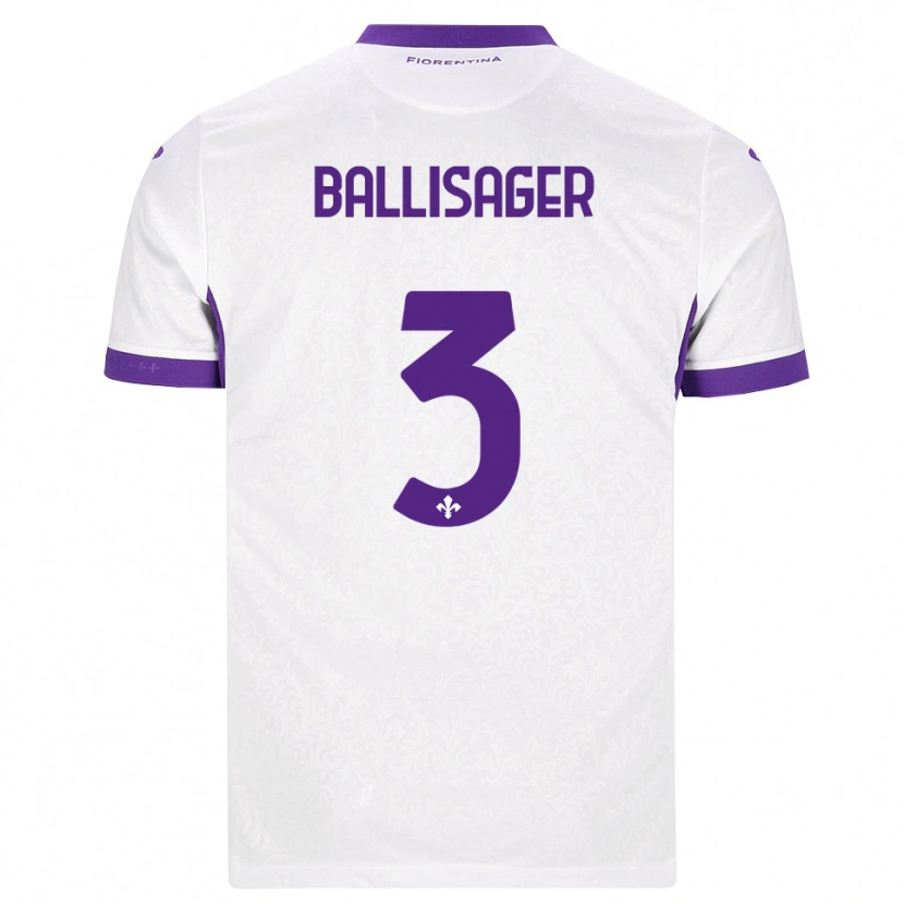 Danxen Heren Stine Ballisager Pedersen #3 Wit Paars Uitshirt Uittenue 2026/27 T-Shirt België