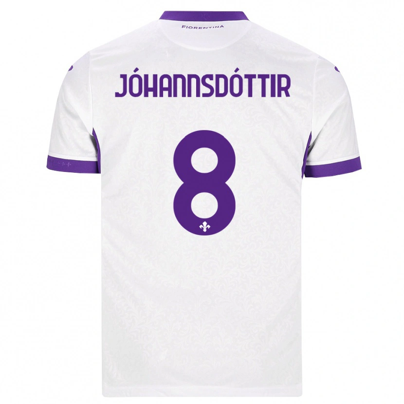 Danxen Heren Alexandra Jóhannsdóttir #8 Wit Paars Uitshirt Uittenue 2026/27 T-Shirt België