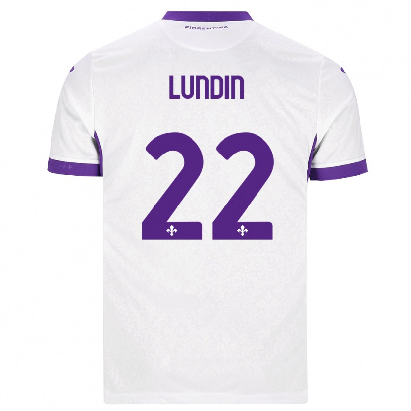 Danxen Heren Karin Lundin #22 Wit Paars Uitshirt Uittenue 2026/27 T-Shirt België