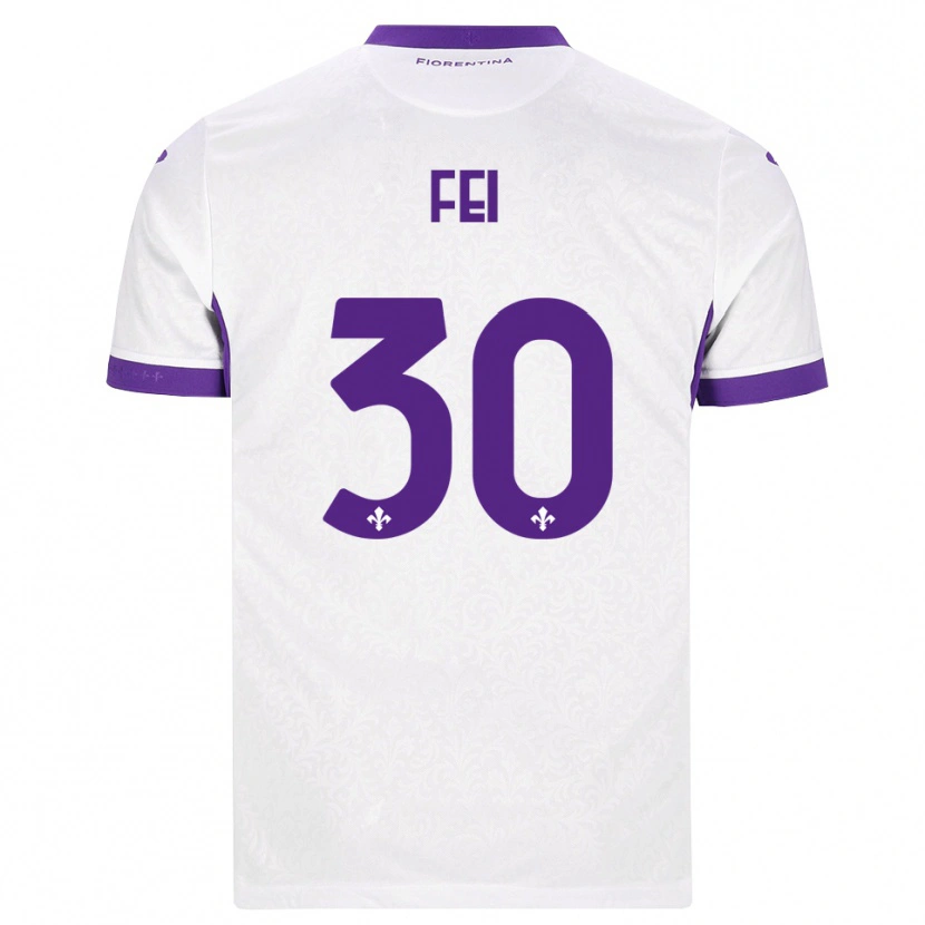 Danxen Heren Gianmaria Fei #30 Wit Paars Uitshirt Uittenue 2026/27 T-Shirt België