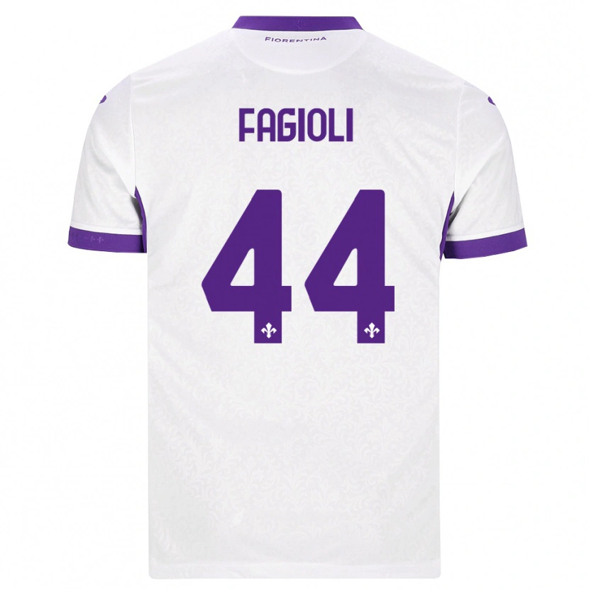 Danxen Heren Nicolò Fagioli #44 Wit Paars Uitshirt Uittenue 2026/27 T-Shirt België