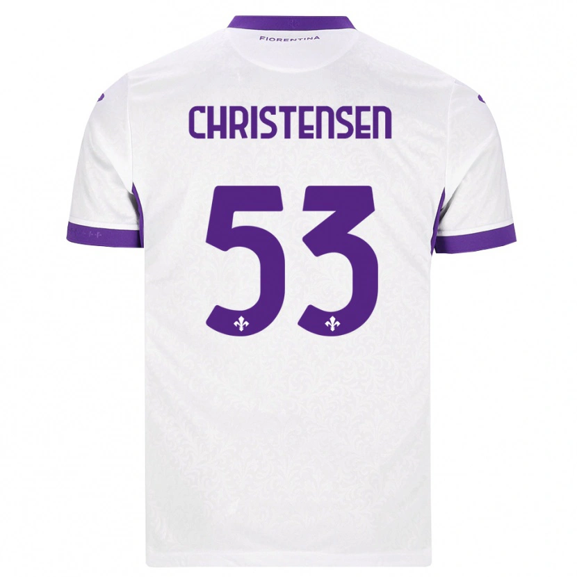 Danxen Heren Oliver Christensen #53 Wit Paars Uitshirt Uittenue 2026/27 T-Shirt België