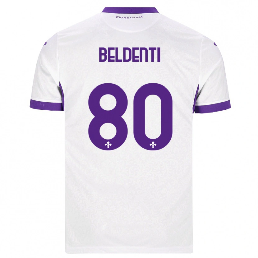 Danxen Heren Dennis Beldenti #80 Wit Paars Uitshirt Uittenue 2026/27 T-Shirt België