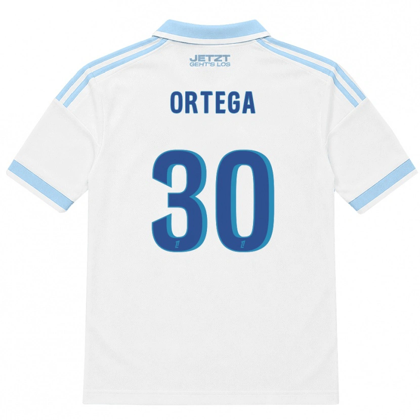 Danxen Dames Jacobo Ortega #30 Licht Hemelsblauw Wit Rood Uitshirt Uittenue 2026/27 T-Shirt België