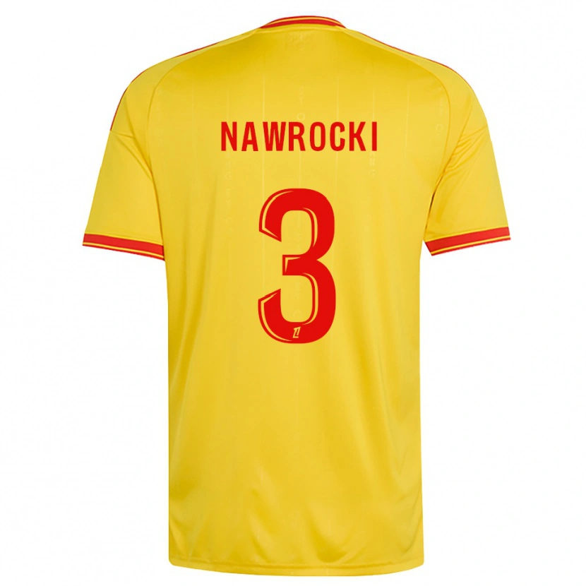 Danxen Dames Maik Nawrocki #3 Goud Oranje Rood Thuisshirt Thuistenue 2026/27 T-Shirt België