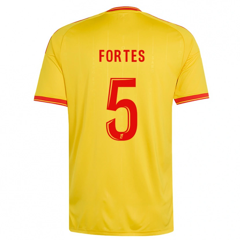 Danxen Dames Steven Fortes #5 Goud Oranje Rood Thuisshirt Thuistenue 2026/27 T-Shirt België