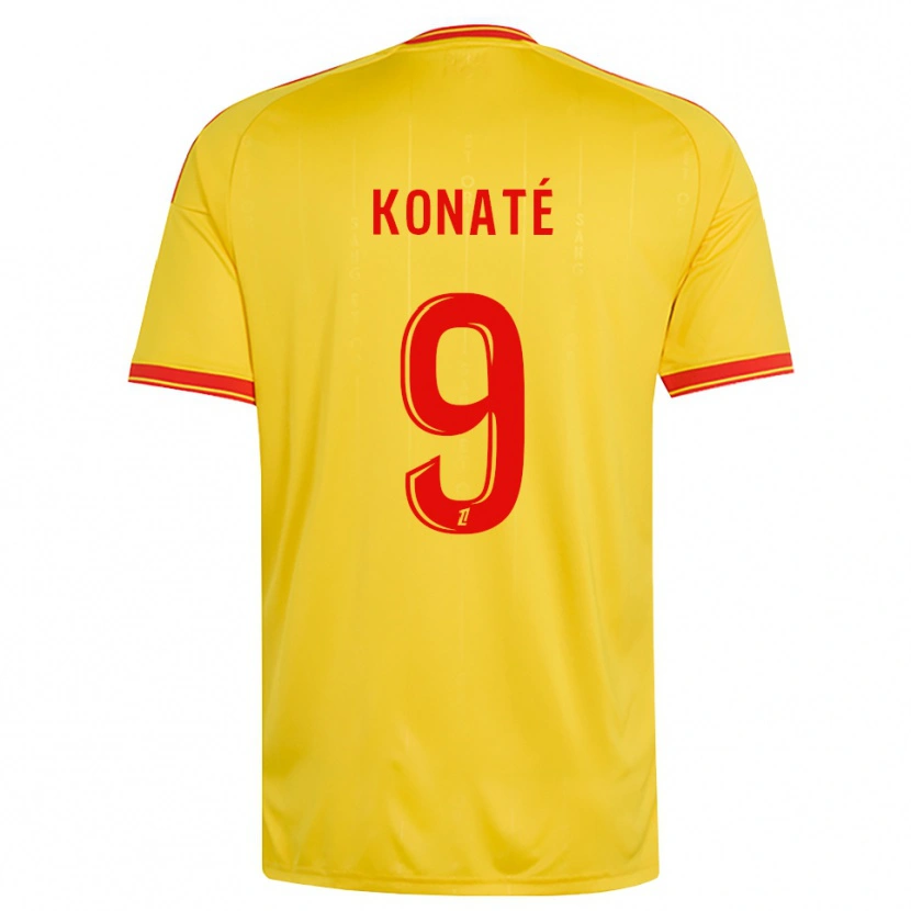 Danxen Dames Seybou Konaté #9 Goud Oranje Rood Thuisshirt Thuistenue 2026/27 T-Shirt België