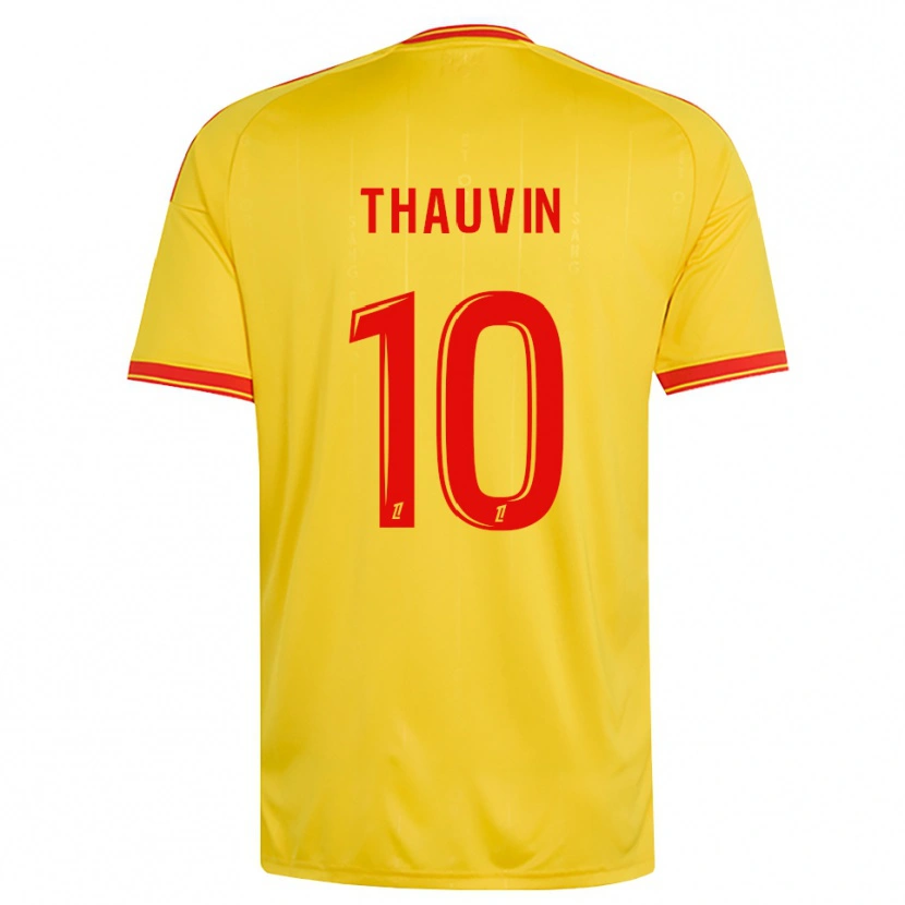 Danxen Dames Florian Thauvin #10 Goud Oranje Rood Thuisshirt Thuistenue 2026/27 T-Shirt België