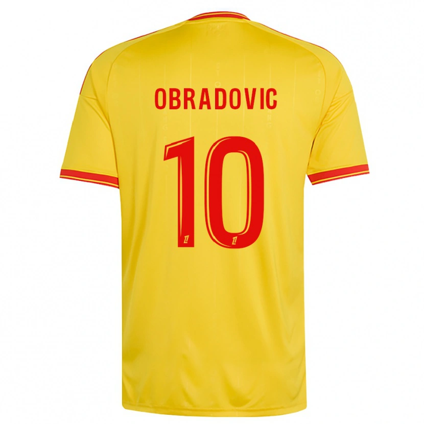 Danxen Dames Ognjen Obradovic #10 Goud Oranje Rood Thuisshirt Thuistenue 2026/27 T-Shirt België