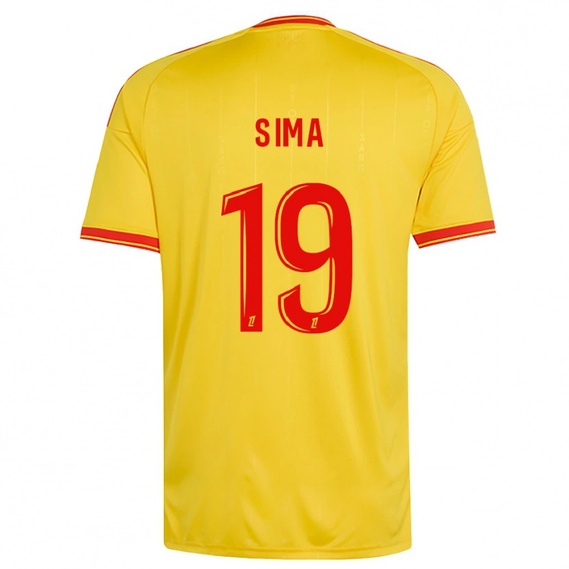 Danxen Dames Abdallah Sima #19 Goud Oranje Rood Thuisshirt Thuistenue 2026/27 T-Shirt België