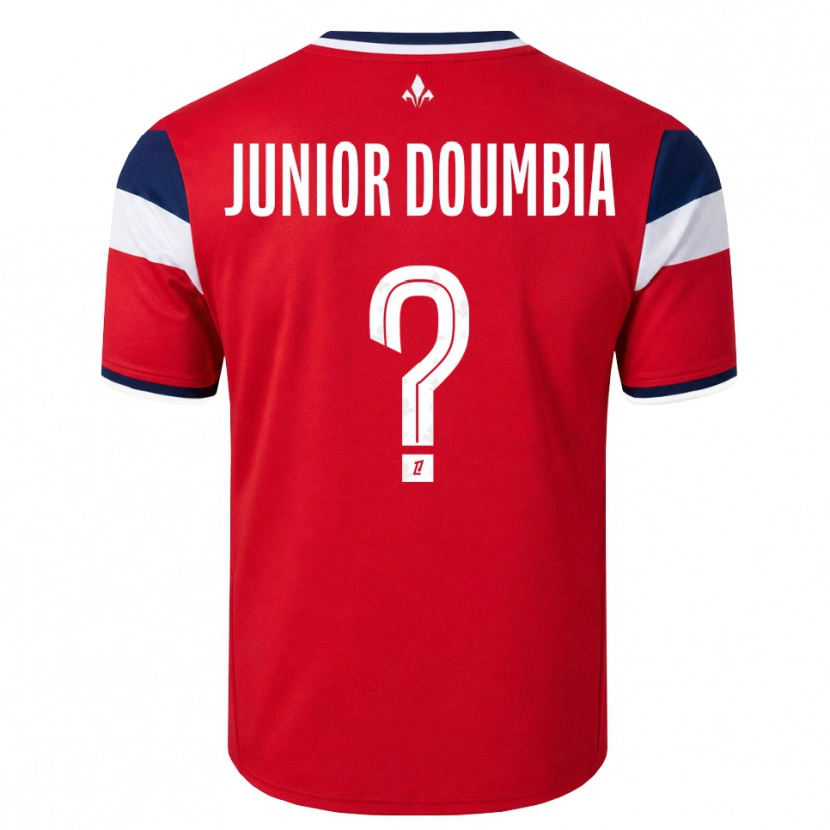 Danxen Dames Samba Junior Doumbia #0 Rood Wit Koninklijk Blauw Thuisshirt Thuistenue 2026/27 T-Shirt België