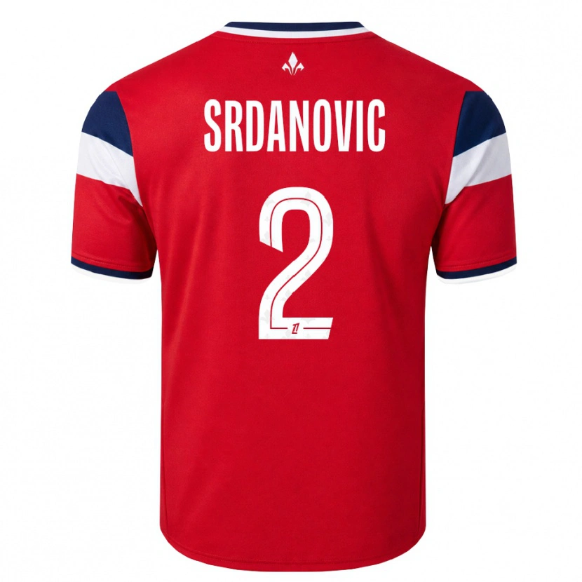 Danxen Dames Loun Srdanovic #2 Rood Wit Koninklijk Blauw Thuisshirt Thuistenue 2026/27 T-Shirt België