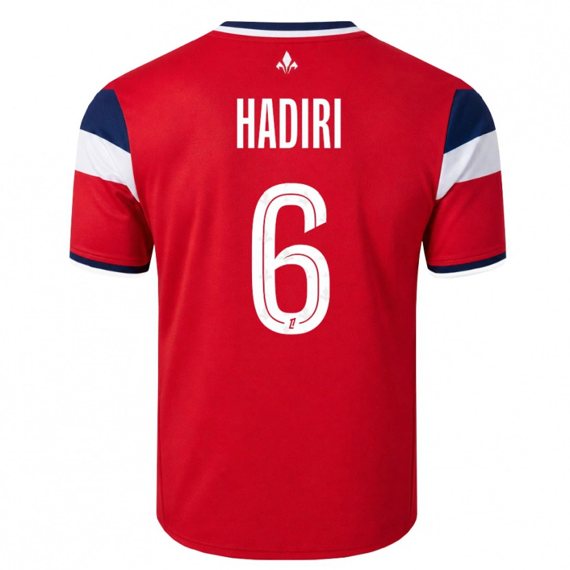 Danxen Dames Elias Hadiri #6 Rood Wit Koninklijk Blauw Thuisshirt Thuistenue 2026/27 T-Shirt België