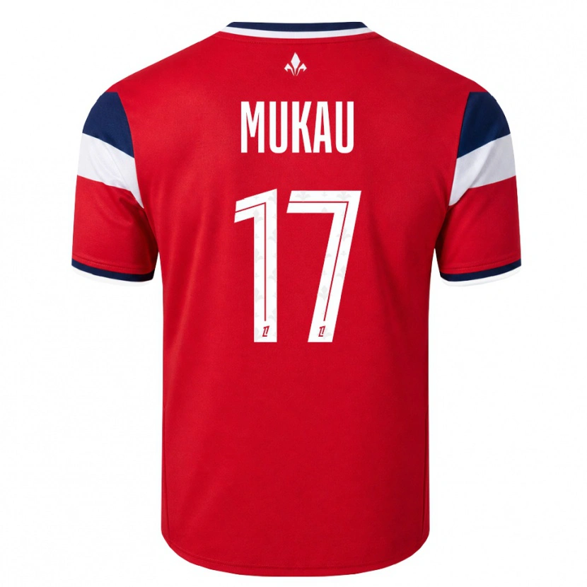 Danxen Dames Ngal'ayel Mukau #17 Rood Wit Koninklijk Blauw Thuisshirt Thuistenue 2026/27 T-Shirt België