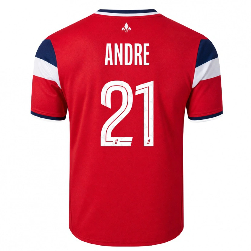 Danxen Dames Benjamin André #21 Rood Wit Koninklijk Blauw Thuisshirt Thuistenue 2026/27 T-Shirt België